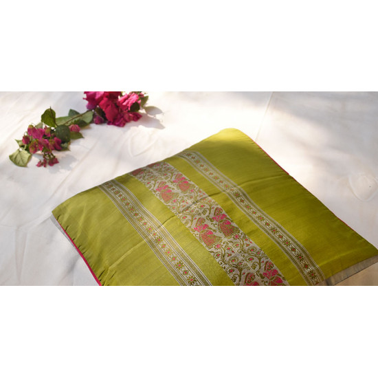 सौमनस | Saumanas ☘ Baluchari Cushion { 41 }  { 16 X 16 inch }